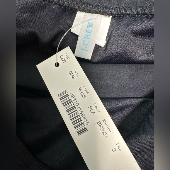 NWT J .Crew Belted Swim Skirt Bottoms Black Sz S - Picture 5 of 6